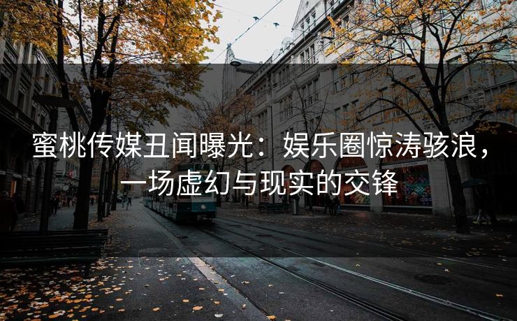蜜桃传媒丑闻曝光：娱乐圈惊涛骇浪，一场虚幻与现实的交锋