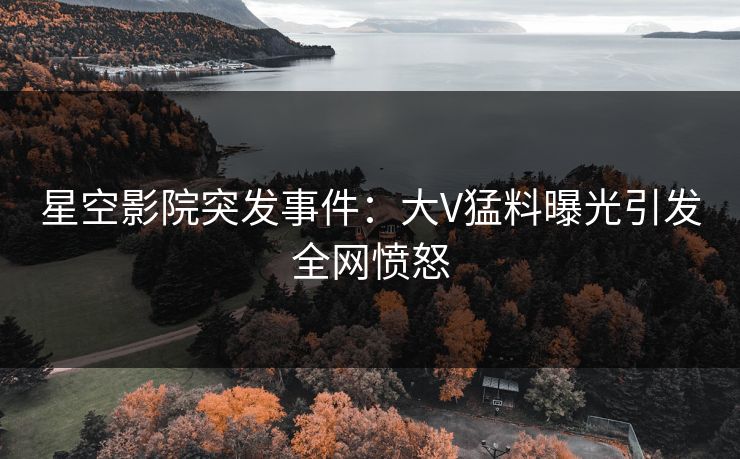 星空影院突发事件：大V猛料曝光引发全网愤怒